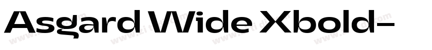 Asgard Wide Xbold字体转换